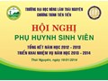 Hội nghị Phụ huynh sinh viên – tổng kết năm học 2012 – 2013 và triển khai nhiệm vụ năm học 2013 - 2014