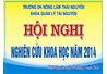 Thông báo V/v tổ chức Hội nghị nghiên cứu khoa học năm 2014 và Báo cáo NCKH năm 2013