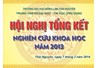 Hội nghị nghiên cứu khoa học Trung tâm Ngoại ngữ và Tin học ứng dụng