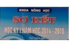 Khoa Nông học Sơ kết học kỳ 1 năm học 2014-2015