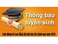 Thông báo tuyển sinh liên thông từ cao đẳng lên đại học hệ chính quy năm 2015