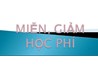 Quyết định về việc miễn, giảm học phí kỳ II, năm học 2016-2017 cho SV hệ chính quy