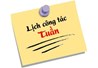 Lịch công tác tuần 20 năm 2018 (14/05 - 20/05/2018)