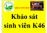 Đường link khảo sát sinh viên K46 trước khi tốt nghiệp năm 2018