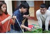 Tết rộn ràng với những cặp bánh chưng truyền thống tại Khoa Môi trường