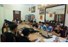 Đội Văn nghệ xung kích của Liên chi Đoàn khoa Nông học tập luyện cho chuẩn bị cho chào mừng 50 năm thành lập khoa Nông học 