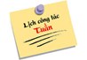 Lịch công tác tuần 19 khoa Môi trường (06/05 - 12/05/2019)