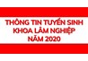 THÔNG TIN TUYỂN SINH KHOA LÂM NGHIỆP NĂM 2020
