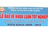 Khoa TNMT tổ chức thành công lễ bảo vệ đề tài tốt nghiệp đại học K41-khoa TNMT